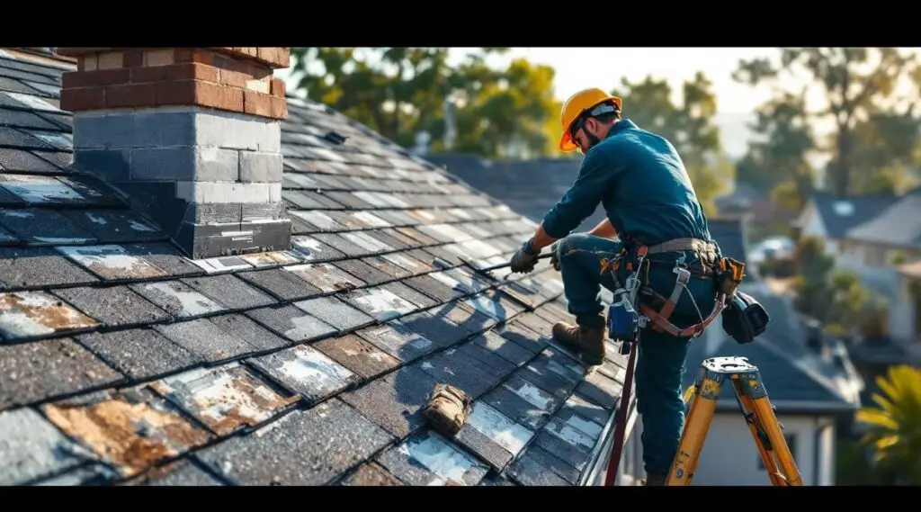 A professional roofing crew installing heavy-duty architectural composition shingles on a South Jordan commercial roof.